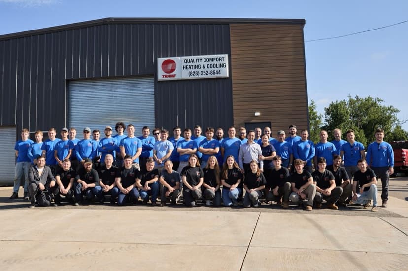 The Quality Mechanical & Fireplaces team — NATE-certified HVAC professionals in Western NC