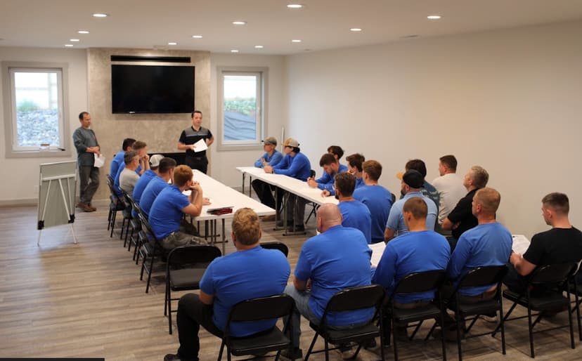 Quality Mechanical HVAC team training session