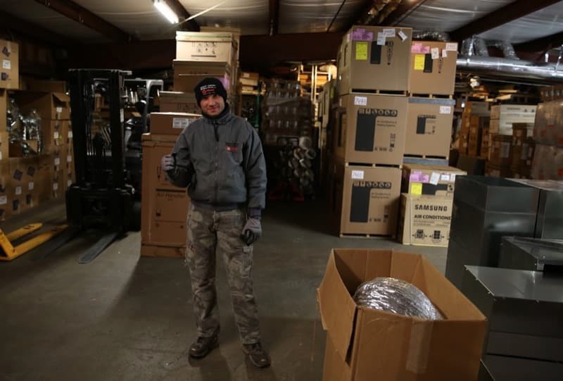 Quality Mechanical HVAC warehouse and equipment